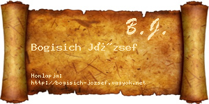 Bogisich József névjegykártya