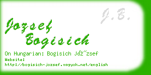 jozsef bogisich business card